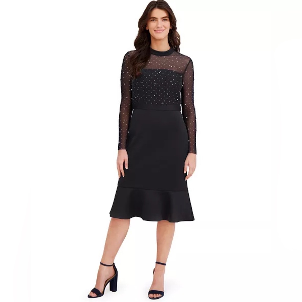 London Times
Women's Beaded Pearl Midi Dress Size 14P